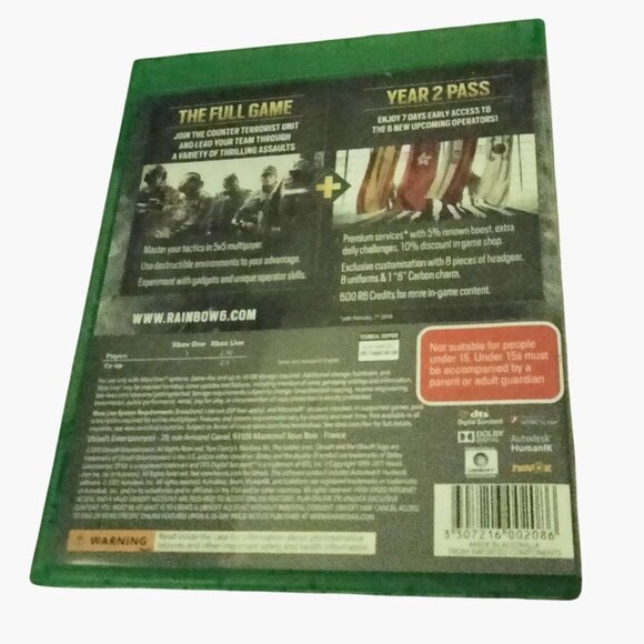 Tom Clancys Rainbow Six Siege Xbox One Game Disc - Picture 6 of 6